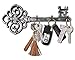 Decorative Wall Mounted Cast Iron Key Holder - Vintage Key with 3 Hooks - Wall Mounted - Rustic Cast Iron Hanger- 10.8 x 4.7- with Screws and Anchors by Comfify