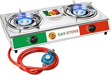 Green Bear USA - Vivi-create Outdoor Stove, Camp Stove, Quemador,Stainless Steel Stove, Double Burner Stove. Table propane Gas Stove