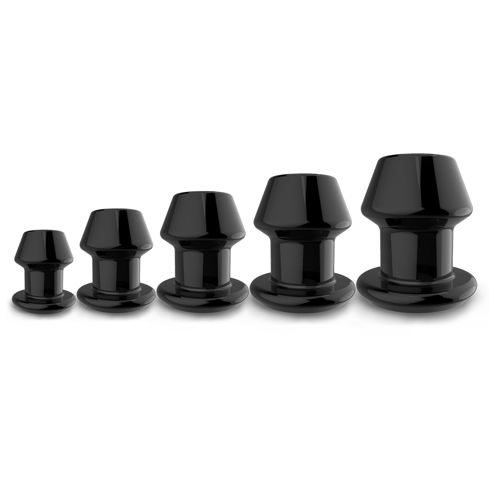 Juego de 5 tapones anales huecos de silicona suave con expansión anal para adultos, productos de diversión SM