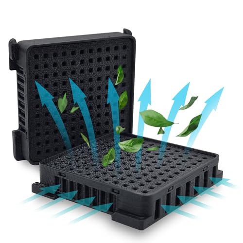 2er Set Aktivkohlefilter für Liebherr Kühlschrank 909698900, 988242900, 988246000 – Ersatz Fresh Air Filter, Geruchsneutralisierer, Luftfilter für Kühl-Gefrier-Kombination, Schwarz, 2 Stück