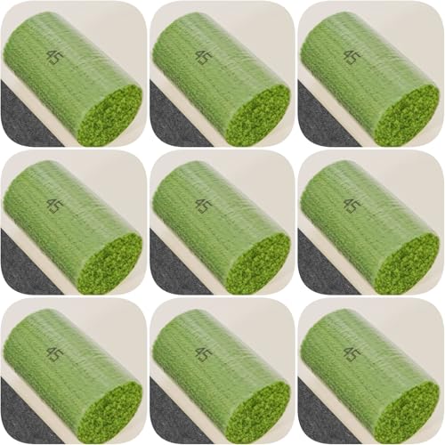 Image of Yglnden 10 Bundles Latch Hook Kit Colorful Yarn Bundles Cut Rug DIY Latch Hook Yarn for Handmake Craft Sewing Knitting for Adults (10 Bundles# Green C)