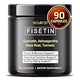 VEGATOT Fisetin 4730MG High Purity 98%% **USA Made and Tested** (Similar to Apigenin Luteolin Quercetin) with Quercetin Ashwagandha Maca Root Turmeric - Promote Healthy Aging, Energy, Immune Support