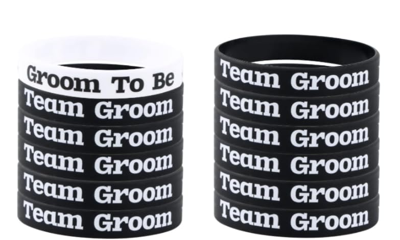 11 Pieces Of Wristbands, 1 Set Of Shoulder Strap Badges, Groom's Decorations, Bachelor Party Accessories, Men's Accessories