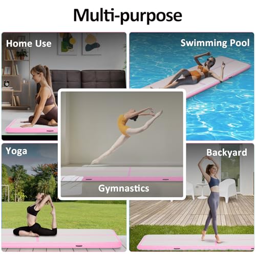 10 Ft Inflatable Air Gymnastics Mat 4 Inch Thick with Electric Pump for Home Use/Training/Cheerleading/Yoga Tumbling Mat for Gymnastics Mats for Tumbling - Image 8