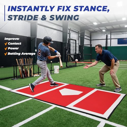 Image of 6x4ft Batting Mat for Batting Stance Practice