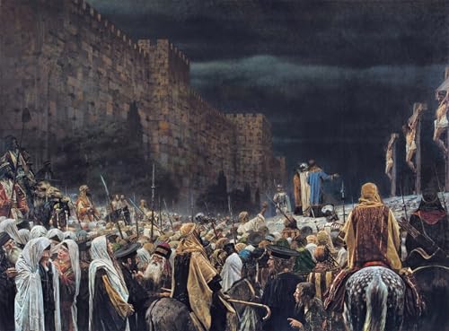 Lienzo decorativo para pared de la Crucifixión de Vereshchagin: pintura mural de 60x90cm