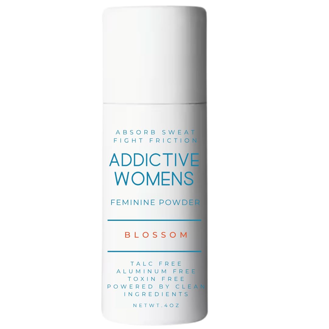 Addictive Womens Feminine Powder | Absorb Sweat | Fight Friction and Chaffing | Prevents Odor | Made from Natural Ingredients | Made in the USA (Blossom)