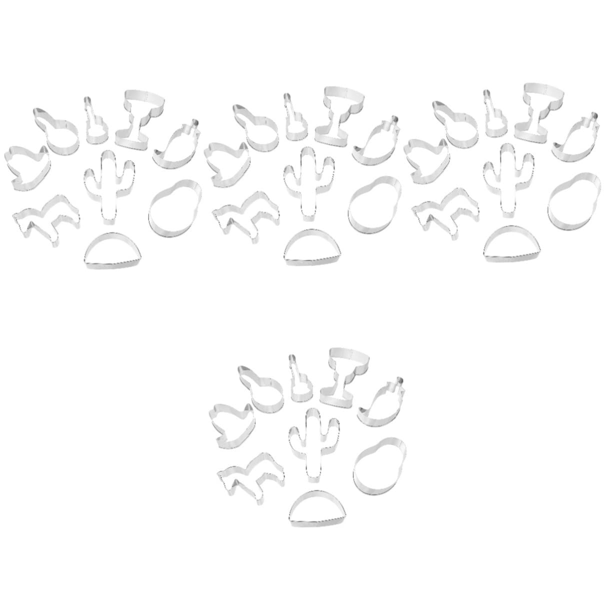 Ciieeo Lot De 4 Emporte-pièces En Acier Inoxydable Épais Et Robustes Faciles À Nettoyer Pour Biscuits 6 Pièces X 4