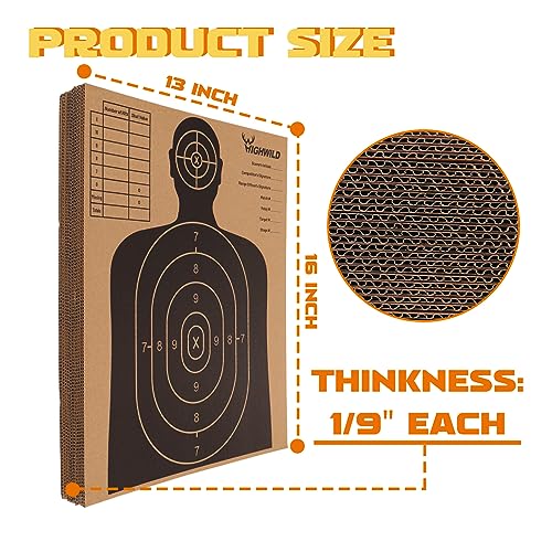 Highwild 13" X 16" Cardboard Targets for Shooting, Silhouette Paper Targets - Pack of 25 by Highwild - Used condition - Image 3