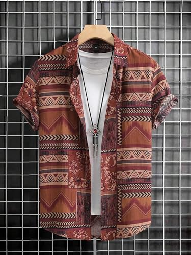 Image of POSHAX Men Shirt|| Shirt for Men|| Casual Shirt for Men (Geomatric)