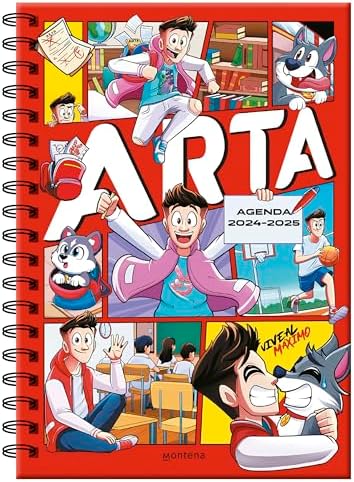 Arta Game - Agenda escolar 2024-2025: Con pasatiempos para niños y niñas (Lo más visto)