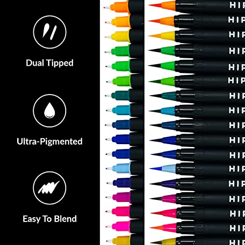 25 Pk Watercolor Pens Artist Water Coloring Brush Tip Watercolor Markers Painting Set Paint Art Supplies For Adults & Gifts For Artists Watercolor Brush Pens, Water Color Brush Pen & Water Brush Pens #TOP1