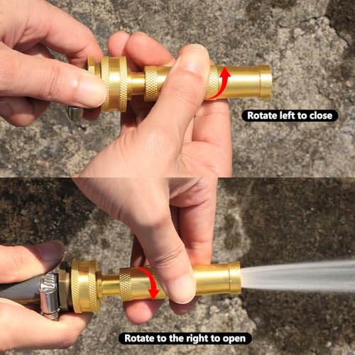SIGURANTA Brass Garden Hose Nozzle - 3/4 GHT Thread High Pressure Adjustable (Jet/Mist) for Watering Plants, Washing Cars by SIGURANTA - Used condition - Image 5