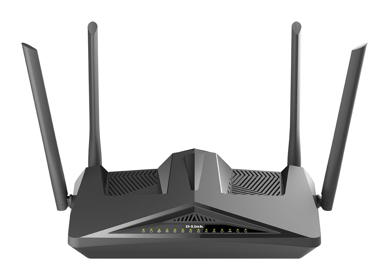 D-Link DSL-X1852E Modem Router Wi-Fi 6 AX1800 ADSL2+/VDSL2 con VoIP, Dual Band, 4 Porte Gigabit LAN, Porta WAN Gigabit, USB 3.0, WPA3, QoS, Antenne Esterne