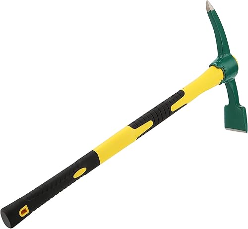 Miniatura 4 de MOUYAT Azada Mattock de selección grande de 23 pulgadas, hacha de acero forjado con mango de fibra de vidrio para aflojar el suelo, prospectar,