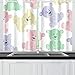 Produktbild JIUCHUAN Handgezeichnete Bär Küche Vorhänge Fenster Vorhang Ebenen für Café, Bad, Wäscherei, Wohnzimmer Schlafzimmer 26 X 39 Zoll 2 Stück