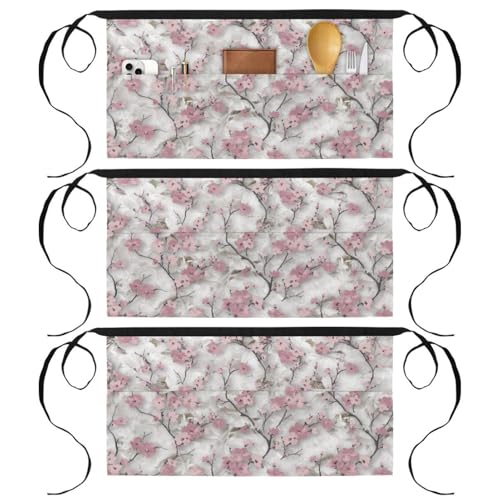Tablier court de chef 3 poches multicolore pour le travail au bar et bistrot