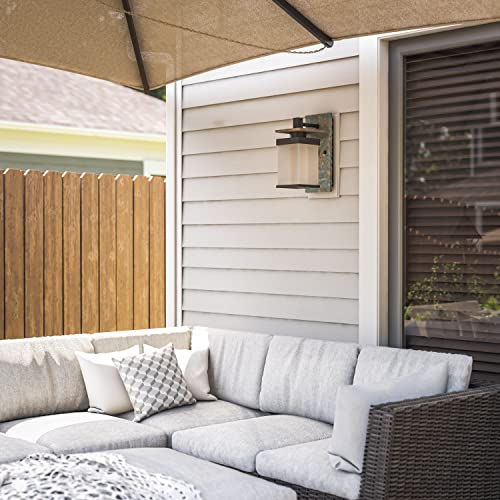 Kenroy Home 70282Cop Boulder 1 Light Large Wall Lantern With Natural Slate With Copper Finish, Rustic Style, 16" Height, 7" Width, 10.38" Depth #TOP2