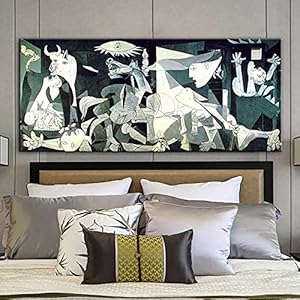 Picasso Guernica Schilderij Wanddecoratie Afbeelding – beroemde kunstschilderijen Afdrukken op doek Afdrukken…