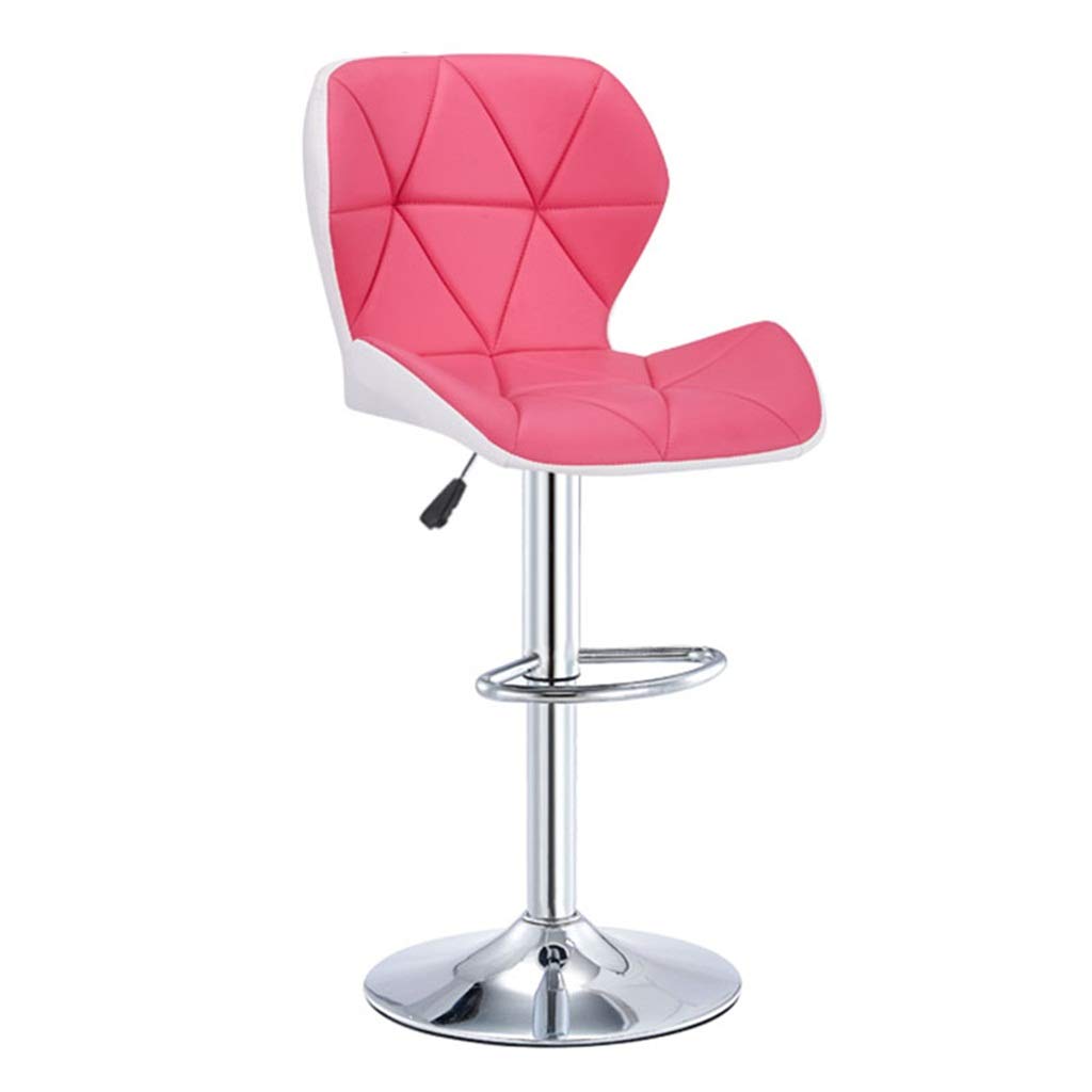 Tabouret de bar pivotant en simili-cuir chromé avec hauteur réglable 60-80cm