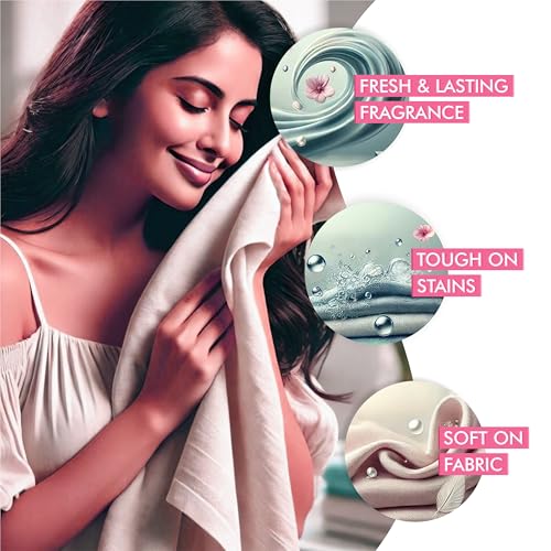 Image of Qulic Breeze Liquid Detergent 10 Litre | Laundry Liquid Detergent for Washing Machine Advanced Formulated with Pink Lily Fragrance | For Top Load & Front Load - 5 l (Pack of 2)