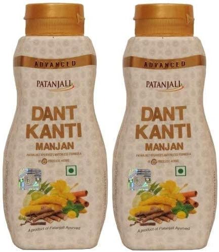 Patanjali Advance Dant Kanti Manjan, 100g (Pack of 2) One Free Prakruthi Ginger Candy for Each Order.