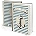 Logbuch-Verlag Notizbuch groß MARITIM vintage Tagebuch nautisch Segeln ANKER Ahoi Reisetagebuch DIN A4 shabby chic Buch weiße leere Seiten