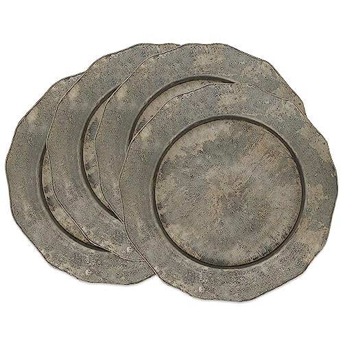 Elegant Hammered Metal Charger Plate with Scallop Edge (Set of 4) by SARO LIFESTYLE - Image 3