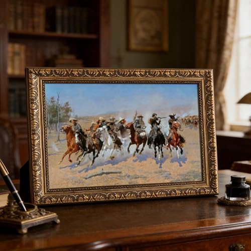 A Dash for The Timber par Frederic Remington - Impression sur toile 61x91.4 cm