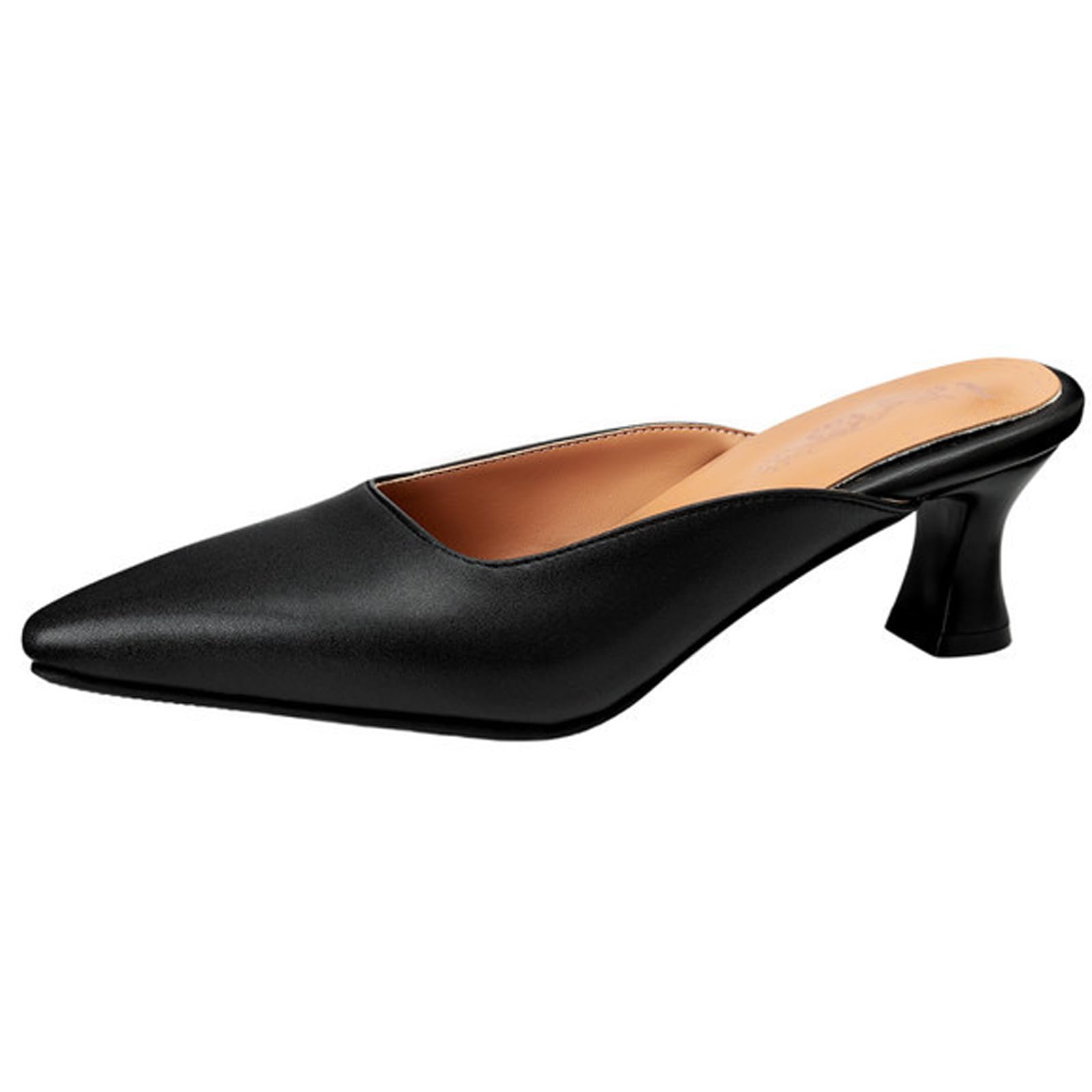 Sabot Tacco Donna Punta Stretta Senza Tallone 6cm Eleganti | Tomaia In PU Elegante, Altezza 6 CM Stabile, Fodera In Microfibra Morbida, Suola Gomma Antiscivolo, Calzata Facile