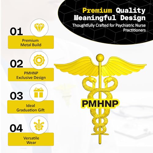 Image of Premium PMHNP Pin Psychiatric Nurse Practitioner Gift - 1 inch x 1 inch Size Nursing Graduation, Pinning Ceremony, Mental health provider, Psych NP