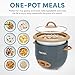 AROMA® 6-Cup (Cooked) One-Touch Pot Style Rice Cooker with CoreCoat™ PFAS-Free Nonstick Ceramic Surface (1.5 Quarts)