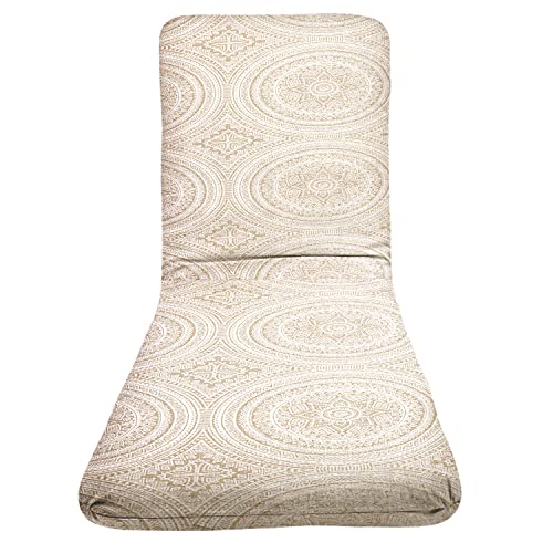 TIENDA EURASIA® Cojín para Tumbona de Jardín - 6 Diseños Originales - Cojín Acolchado Relleno de Fibra (Mandala, 180x50x10)
