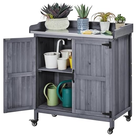 Best garden potting bench Yaheetech Garden Potting Bench with Metal Top