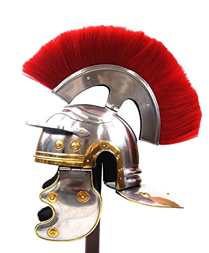 Casque centurion romain médiéval avec blindé de gladiateur plume rouge nouveaux costumes d'Halloween