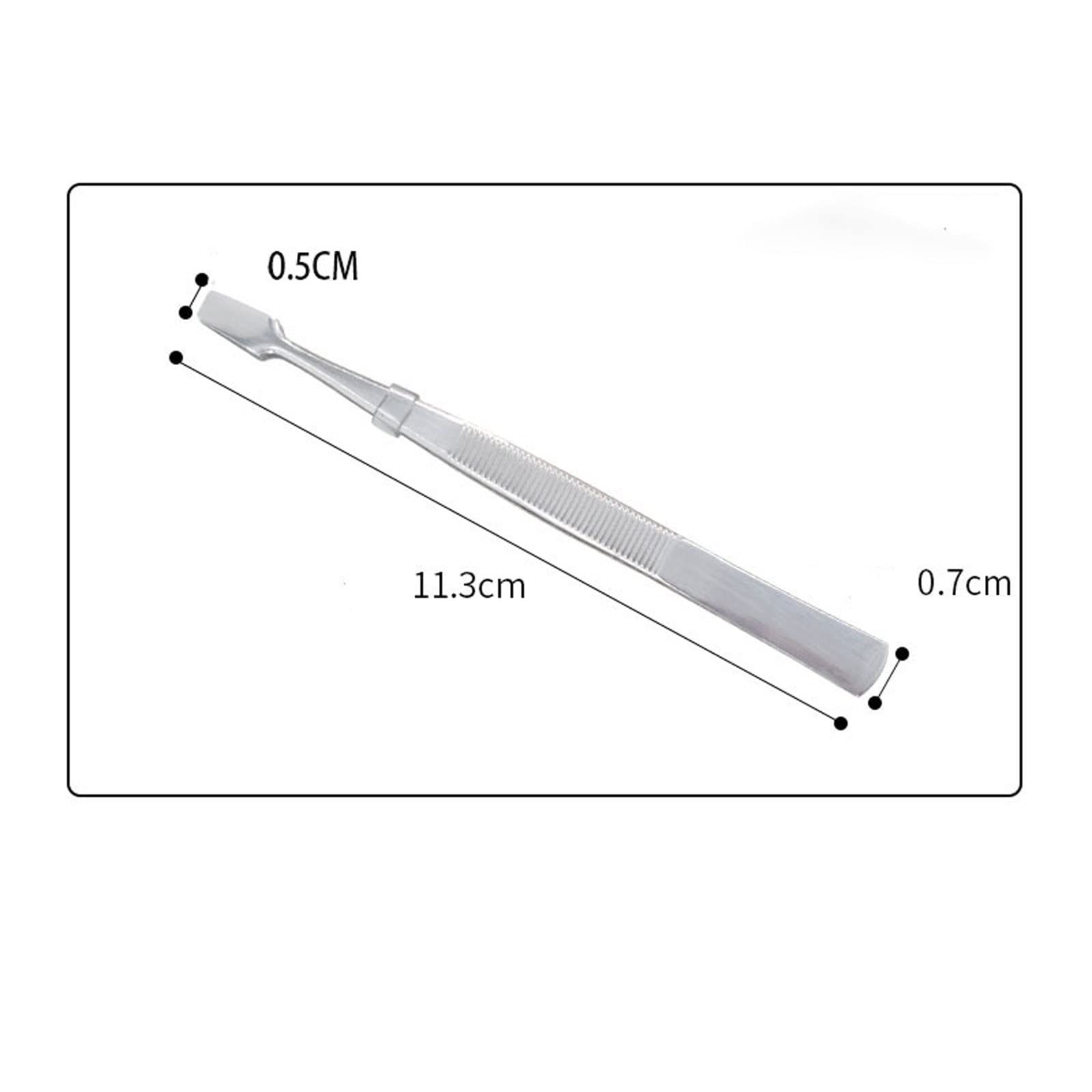 JINGYAN Pęsety Thin straight head stamp holder collecting tweezers false eyelash assistant wide clip grafting tool eyebrow