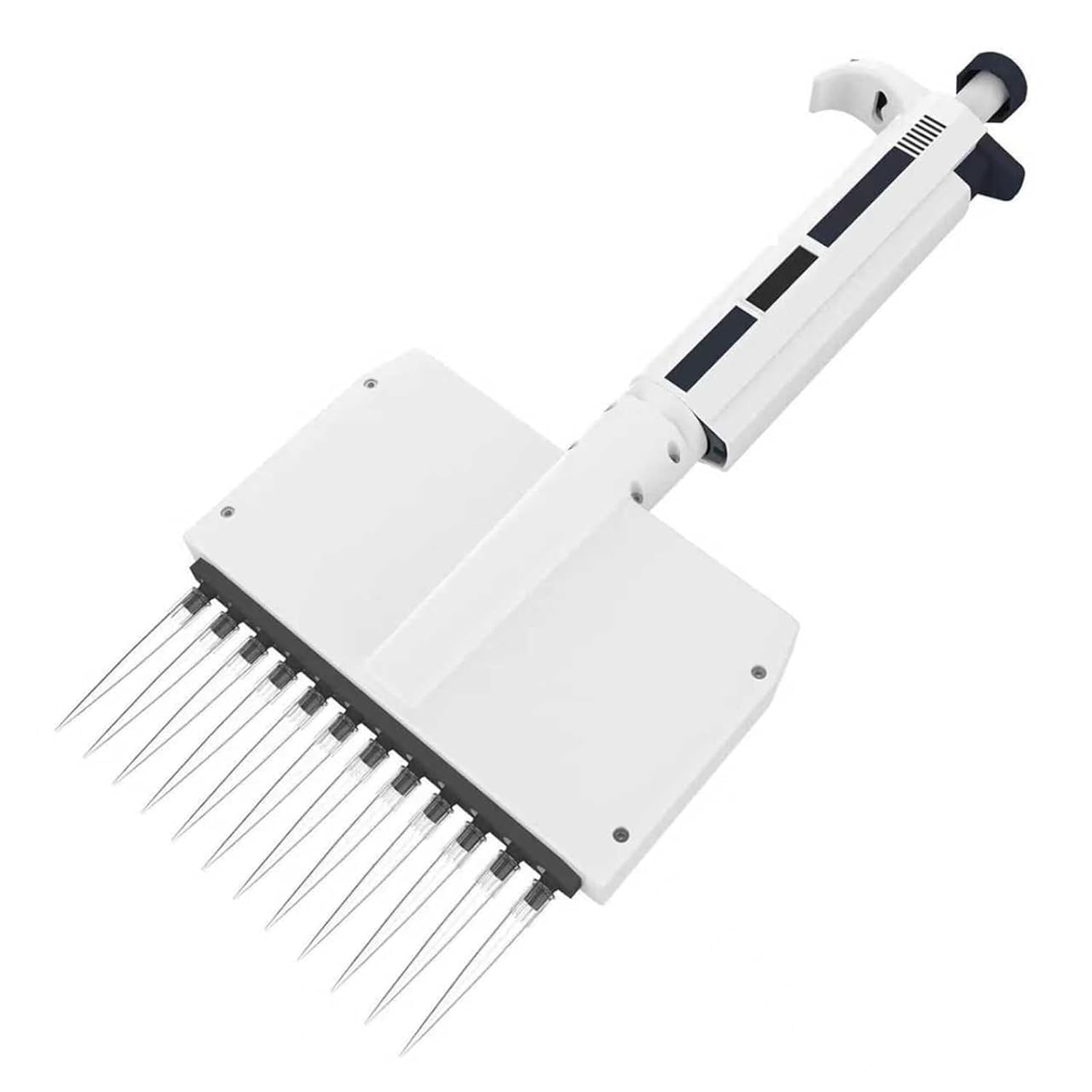 Micropipeta de Laboratorio de pipetas de 12 Canales, Volumen Ajustable 0,5 ul-10 ul/5-50 ul/50-300 ul pipetas multicanal, Controlador de pipeta de Alta precisión con Pantalla Digital(50-300ul)