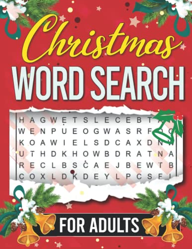 Fun Christmas Word Search Puzzle for Adults . 20 Puzzles Stocking Stuffer Office Present Gift Exchange
