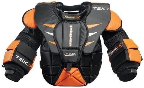 PowerTek Barikad V5.0 Ice Hockey Goalie Goal Chest Arm Pads, Junior Sizes (Medium)