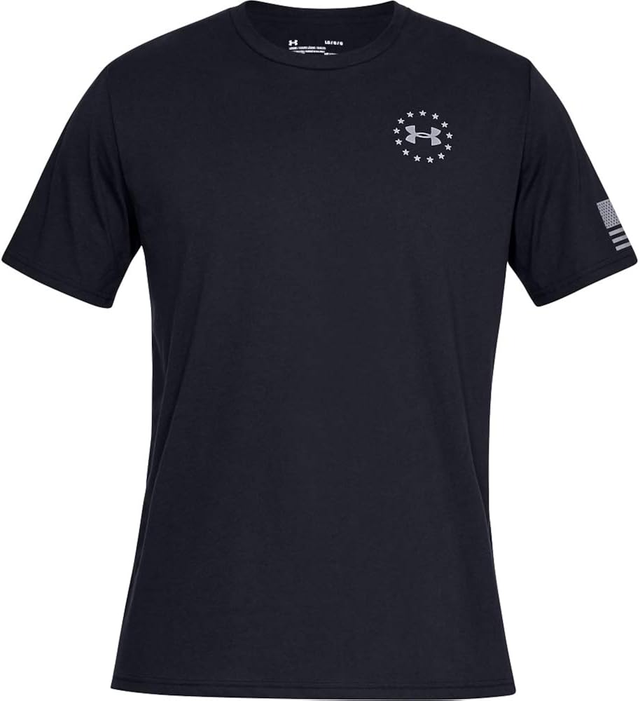 Under Armour Men's Freedom Flag T-Shirt Black (002)/Steel XX-Large
