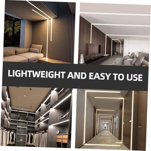 Kit profilés aluminium LED U ruban LED diffuseur laiteux 8 ensembles