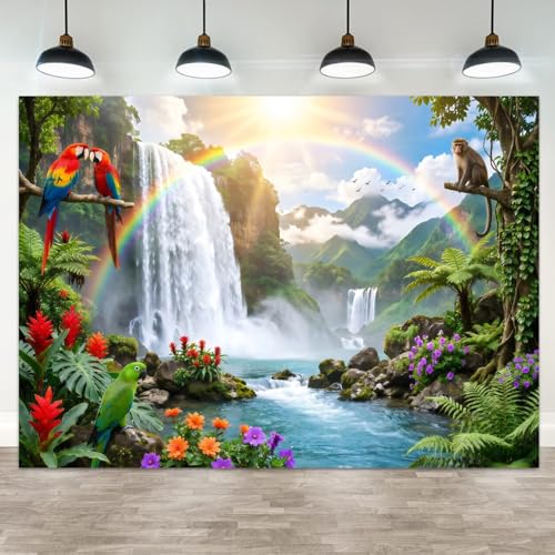 Toile de fond de forêt tropicale VBS 2,7x1,8m pour décoration de fête