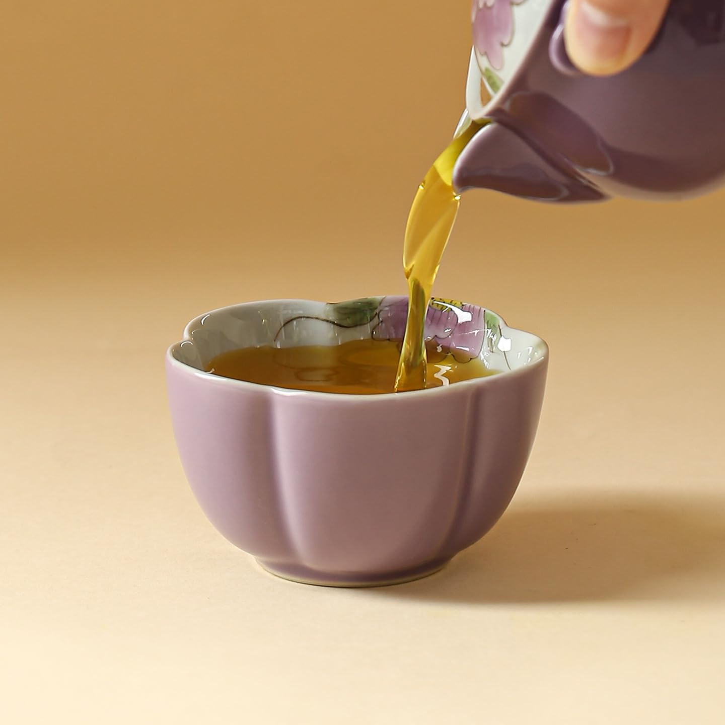 Tea Cup Hand-Painted Mutton-Fat Jade Glaze White Porcelain Teacup Single Household Simple Kung Fu Set Ceramic Small Bowl Soaking Container