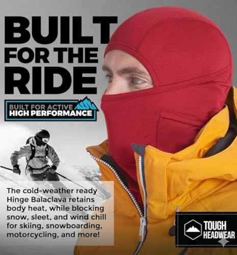 Image of Tough Headwear Balaclava Ski Mask - Breathable Face Mask for Men - Flexible Hinge Full Face Cover - Windproof Motorcycle Gear