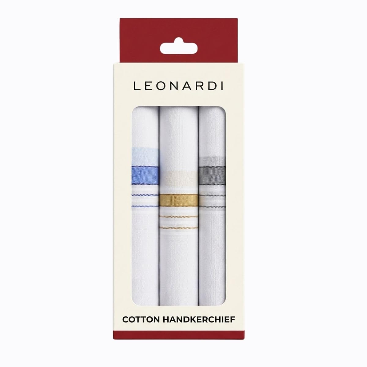 leonardi Handkerchief for Men Pack of 3 Pure White | Men's Cotton HANKEY 100% Cotton | Soft & Absorbent White Hanky | 44 x 44 cm Large Size Cotton Handkerchief for Men-picture-21