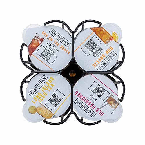 Support de dosettes Bartesian FlagShip en métal noir rotatif pour 28 capsules