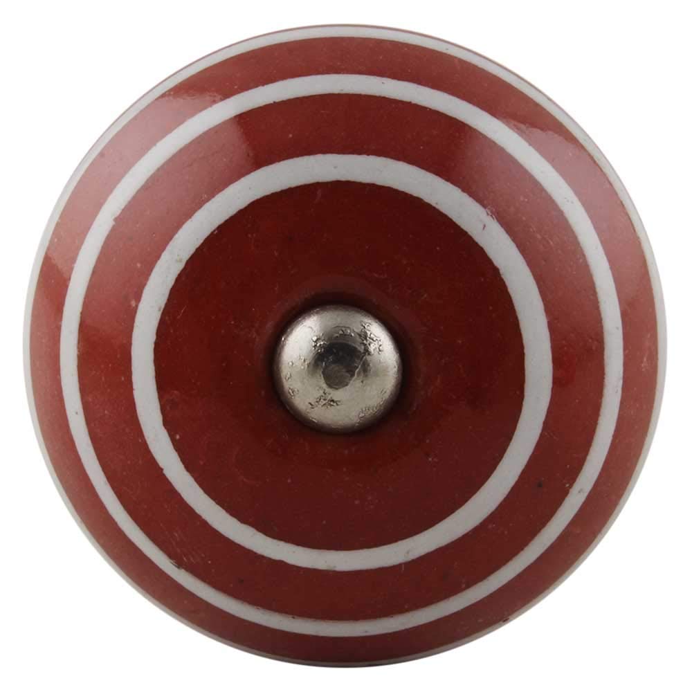 S.K. Art Handcrafted Stripe Cherry Wine Bottle Stoppers Cork Beer Ceramic Rubber Metal Sealer Cap Air Tight - 1 Piece