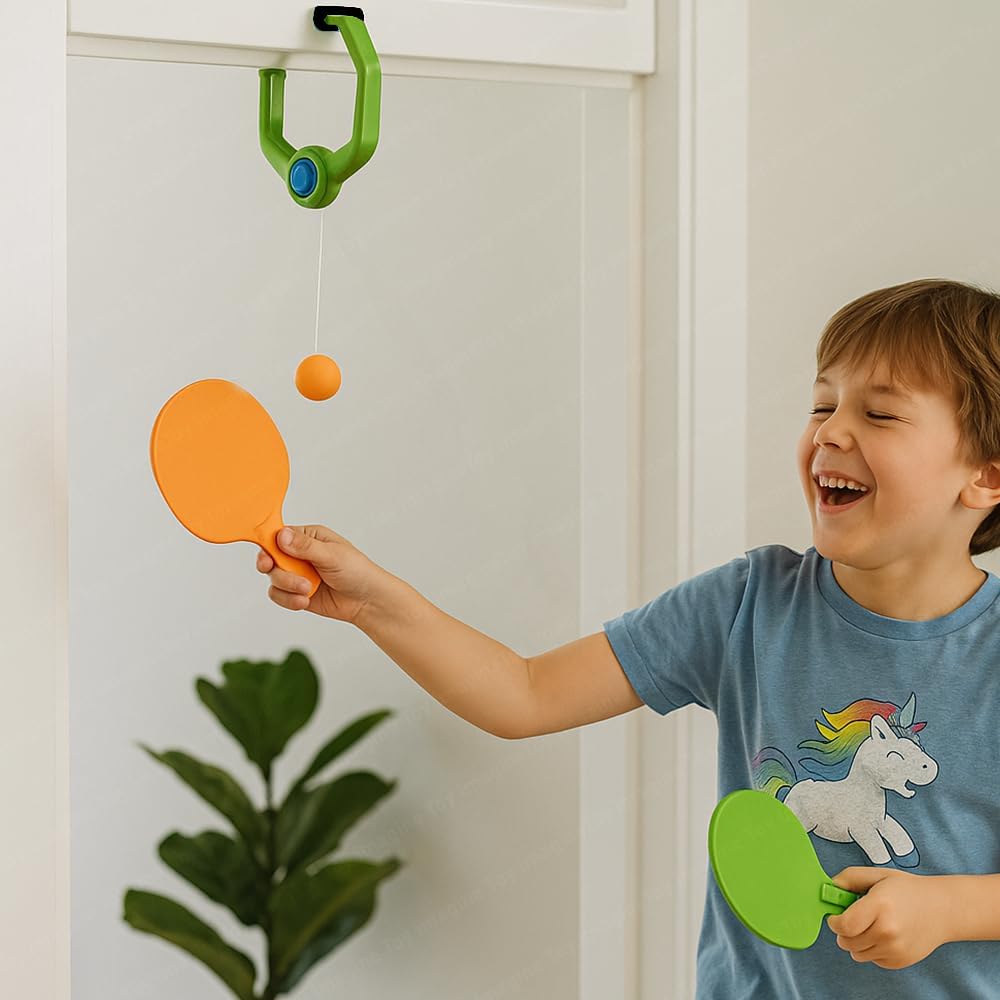 Set Allenamento Ping Pong Sospeso - Gioco Da Porta Per Tennis Tavolo