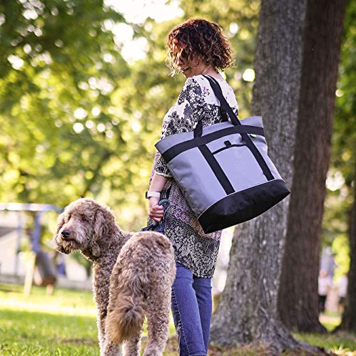 Image of Jumbo Insulated Cooler Bag - Heavy Duty Soft Insulated Grocery Bag (Black)