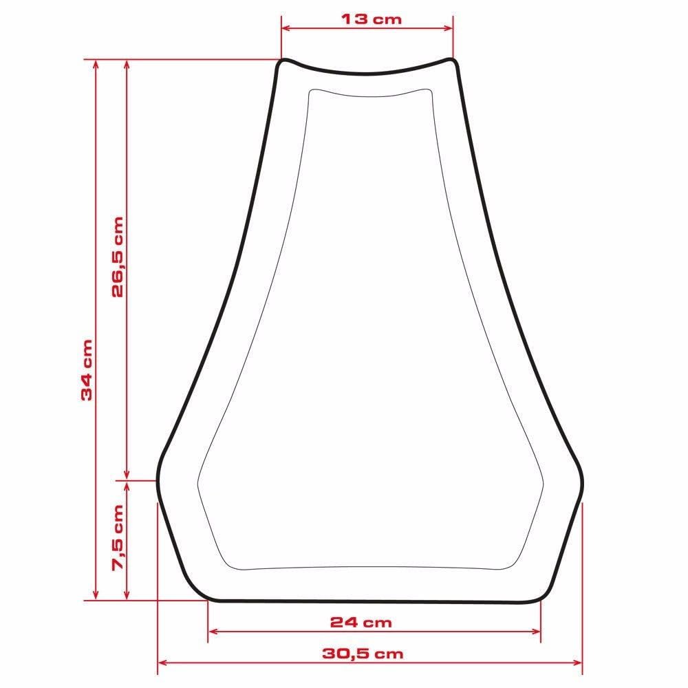 Coussin de siège universel en mousse haute densité pour moto 20mm.